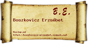 Boszkovicz Erzsébet névjegykártya
